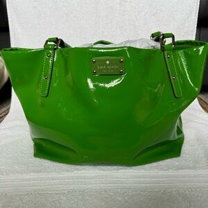 Kate Spade Shiny Green Tote